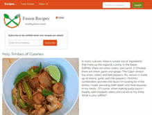 Tablet Screenshot of fusionrecipes.com